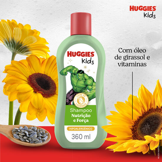 Shampoo Huggies Kids Nutrição e Força Hulk - 360 ml